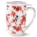 AmorArc Tea Cup With Infuser and Lid, 18oz Loose Leaf Tea Mug With Steeper