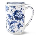 AmorArc Tea Cup With Infuser and Lid, 18oz Loose Leaf Tea Mug With Steeper