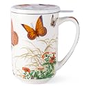 AmorArc Tea Cup With Infuser and Lid, 18oz Loose Leaf Tea Mug With Steeper
