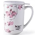 AmorArc Tea Cup With Infuser and Lid, 18oz Loose Leaf Tea Mug With Steeper