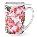 AmorArc Tea Cup With Infuser and Lid, 18oz Loose Leaf Tea Mug With Steeper