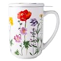 AmorArc Tea Cup With Infuser and Lid, 18oz Loose Leaf Tea Mug With Steeper
