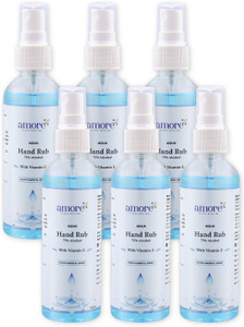 amore aqua hand rub liquid sanitizer spray  kills germs  keeps hands soft  hygienic hand sanitizer bottle  refill