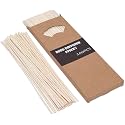 Amos 100PCS Reed Diffuser Sticks, 7.5 Inch Natural Rattan Wood Essential Oil Aroma Diffuser Sticks Refill Replacement for Aroma Fragrance (100 PCS)