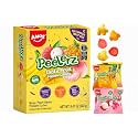 AMOS Peelerz Exotic Fruit Peelable Gummy Candy – 5 Fruit Flavors (Mango, Peach, Banana, Pineapple, Lychee), 8.47oz (240g), Individually Wrapped