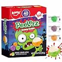 AMOS Peelerz Zombie Gummies, Approx 40 Pieces Peelable Halloween Candy, Peelable zombie-shaped gummies in orange, grape, and apple flavors, made with real fruit juice for spooky Halloween fun.
