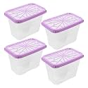 Amosfun 4 Pack Empty Moisture Absorber Boxes Reusable Plastic Holders for Home Wardrobe Cabinet Use Compact for Use