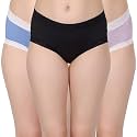 Amour Secret Mid Rise Panty for Women Multicolor Pack of 3 (P2011N)