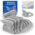 AMOVO Bed Sheet Holders for Corners Keep Sheets in Place Firmly - Foldable Fitted Sheet Holders Heavy Duty Sheet Locks Mattress Sheet Fasteners, Set of 4 Lock Sheet Clips (Grey)