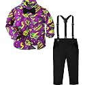 A&amp;J DESIGN Toddler Boy Suit Baby Dress Outfit, Suspender &amp; Bow Tie 12M - 6Y