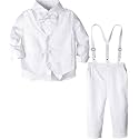 A&amp;J DESIGN Toddler Boys Formal Clothes Suspender Outfit Dress Suit 12M - 6Y