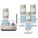 AT&T DECT 6.0 Cordless Phone, 4-Handset – Smart Call Blocker, Bluetooth Connect to Cell, Answering Machine, 1.8" Backlit Display | DL72419