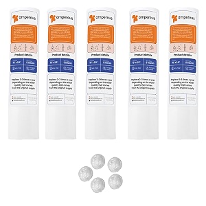ampereus pre filter cartridge  10 inch 5 micron pp spun filter for water purifiers  external ro filter cartridge with 5 antiscalant balls for clean amp safe water pack of 5