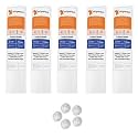 AMPEREUS® Pre Filter Cartridge – 10 inch 5 Micron PP Spun Filter for Water Purifiers | External RO Filter Cartridge with 5 Antiscalant Balls for Clean &amp; Safe Water (Pack of 5)