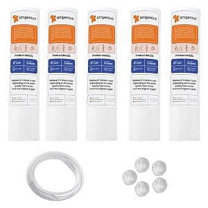 ampereus pp spun filter cartridge 10 inch with 2 mater pipe 1434 amp 5 antiscalant balls compatible for all type commercial ro pre filters  replacement high-density pre-filter candle 5 pcs pp