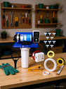 AMPEREUS All-Weather Fogger Kit with 10 Nozzles for Dairy, Poultry Cooling (100GPD) 2.5 L Hand Held Sprayer