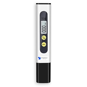 ampereus digital tds meter  high accuracy total dissolved solids water quality tester ppm tester for water testing - white