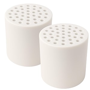 ampereus hard water softener filter cartridge for shower amp tap  replacement cartridge for hard water softener  multi-flow shower filter for removes chlorine amp impurities 2 pcs