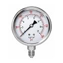 AMPEREUS Pressure Meter Water Gauge Meter for RO, Industrial &amp; Home Use | 1/4” Bottom Connection Durable Stainless Steel Body Water Pressure Meter with Accurate Reading Monitor (21 kg/cm²/300 PSI)