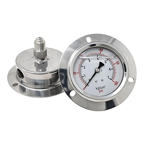 ampereus ro water pressure gaugemeter 7kg-100 psi for ro booster pump industrial amp home  stainless steel body 14 inch back connection accurate pressure gauge for check water