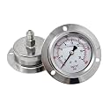 AMPEREUS RO Water Pressure Gauge/Meter 21Kg-300 PSI for RO Booster Pump, Industrial & Home | Stainless Steel Body 1/4” Inch Back Connection Accurate Pressure Gauge for check water