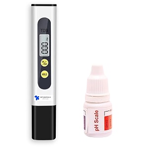 ampereus digital water tds meter amp ph bottle  tds tester water purity checker ph testing bottle purity analyzer for ro ideal for aquarium hydroponics amp more