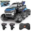 Amphibious Remote Control Car 8WD RC Monster Truck for Boys Age 8-12 Offroad Waterproof RC Pickup All Terrain RC Drift Cars Beach Pool Toys Gifts for Kids Blue