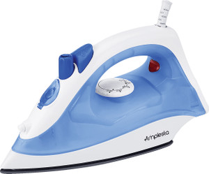 amplesta steam iron pro with teflon coated non-stick plate 1200 w steam iron blue