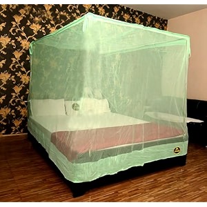 machardani 7x8 ft  king size foldable mosquito net  light green