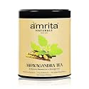 Amrita Naturals Ashwagandha Herbal Tea | 100% Natural Adaptogenic Blend with Ashwagandha| Supports Stress Relief, Hormonal Balance &amp; Energy Levels | Can Be Brewed in Hot or Cold Water | 250g