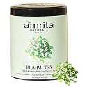 Amrita Naturals Brahmi Herbal Tea | 100% Natural Mind-Boosting Blend with Brahmi| Supports Memory, Focus, Mental Clarity &amp; Stress Relief | Can Be Brewed in Hot or Cold Water | 250g