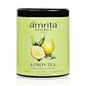 Amrita Naturals Lemon Herbal Tea | 100% Natural Detox Blend with Ginger, Basil, Clove &amp; Cardamom | Supports Immunity, Digestion &amp; Relaxation | Can Be Brewed in Hot or Cold Water | 250g (Pack of 2)