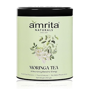 amrita naturals moringa tea 250g  herbal wellness tea for energy immunity amp digestion  pure natural amp preservative-free  supports digestion amp immunity  100 natural