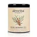 Amrita Naturals Seabuckthorn Herbal Tea | 100% Pure &amp; Natural | Immunity Boosting, Antioxidant Rich Blend with Lemon, Ginger, Green Tea &amp; Basil | No Preservatives | 250g