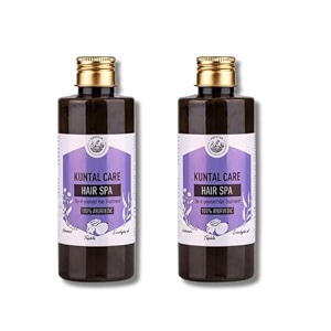 kuntal care hair spa - diy hair treatment with eucalyptus oil triphala balchhad amp bhringraj  repairs damaged hair  nourishes dry frizzy hair  reduces hair fall amp promotes growth  provides shine 200ml pack of 2