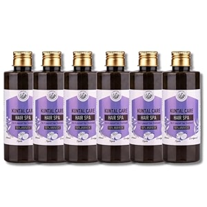 kuntal care hair spa - diy hair treatment with eucalyptus oil triphala balchhad amp bhringraj  repairs damaged hair  nourishes dry frizzy hair  reduces hair fall amp promotes growth  provides shine 200ml pack of 6