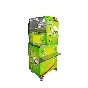 amrutha machines sugarcane juice machine with inbuilt waste bin green and silver 15 hp