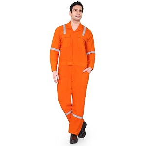 ams authentic cotton boiler suit and industrial work wear and coverall suit for men with reflective tape for workshop