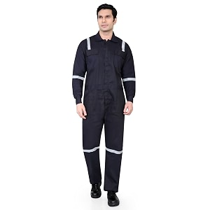 ams authentic cotton boiler suit and industrial work wear and coverall suit for men with reflective tape for workshop