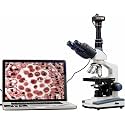 AmScope T120B-10M 2000X LED Lab Trinocular Compound Microscope w 3D Mechanical Stage + 10MP Camera