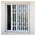 AMUFJJ Expandable Window Safety Guard White, Bedroom/Sheds/Balcony Protection Fence Security Bars Grill 48x60 44x56 36x36, with Lock and Key(44x34in/112x86cm)