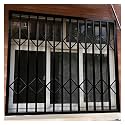AMUFJJ Exterior Interior Window Security Grille, Household Burglar Protection Window Guardrail Enclosure Retractable, Aluminum Safety Bars(Black,120x90cm (47x35))