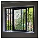 AMUFJJ Interior Removable Window Security Bars Fence, Inward Outward Opening Window Guard Bar Barrier 60 50 35 32 28 24 Inch, Windows Grille Replacement(32x39in (80x100cm))