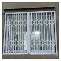 AMUFJJ Lockable Sliding Security Window Guards, Apartments/Stores/Dorms Window Safety Bars Grill Screens Burglary-Proof, Aluminum Folding Windows Guardrail(44x32inch (112x81cm))