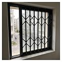AMUFJJ Window Guards for Home Security, Folding Burglary Window Fence Grill for Basement/Bedroom/Garage, Aluminum Protection Safety Bars(130x100cm (51x39in))
