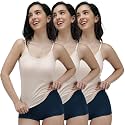 Amul Comfy Cotton Adjustable SlipsCamisolePack of 3