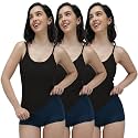 Amul Comfy Cotton Adjustable SlipsCamisolePack of 3