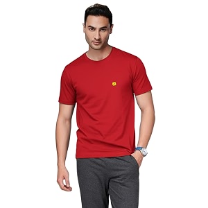 AMUL COMFY Mens Cotton Plain Round Neck