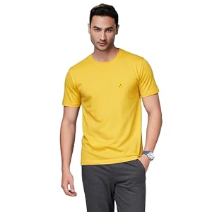 AMUL COMFY Mens Cotton Plain Round Neck