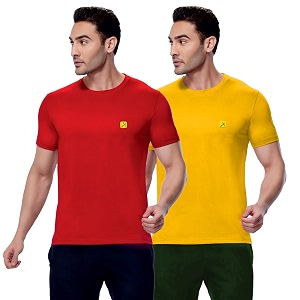 AMUL COMFY Mens Cotton Plain Round Neck